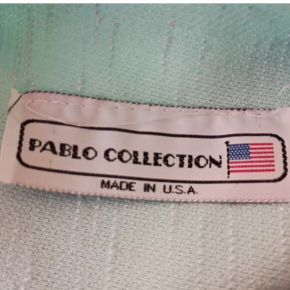 Vntg Pablo Collection Mint Green Skirt Suit Two Piece Set L Made USA Retro 80s - Picture 5 of 10